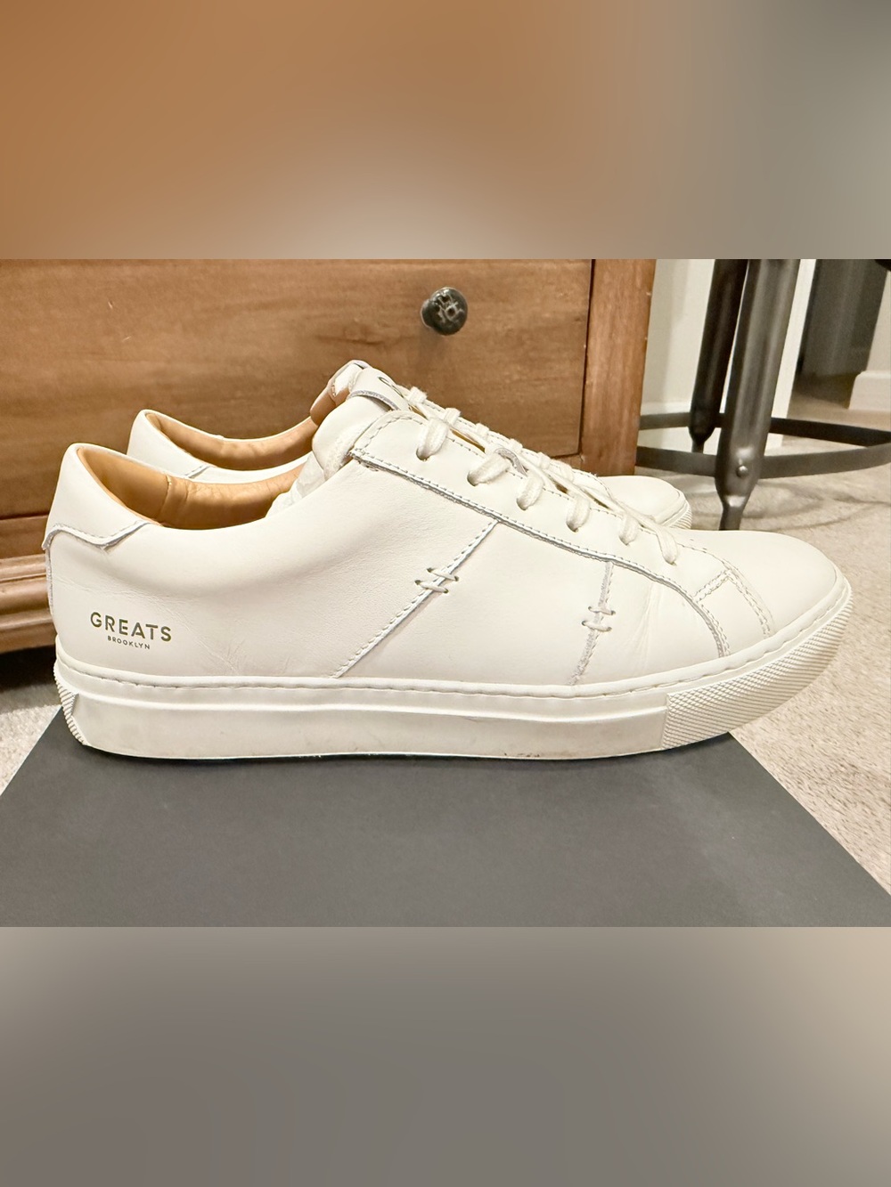GREATS White Royale Leather Sneaker